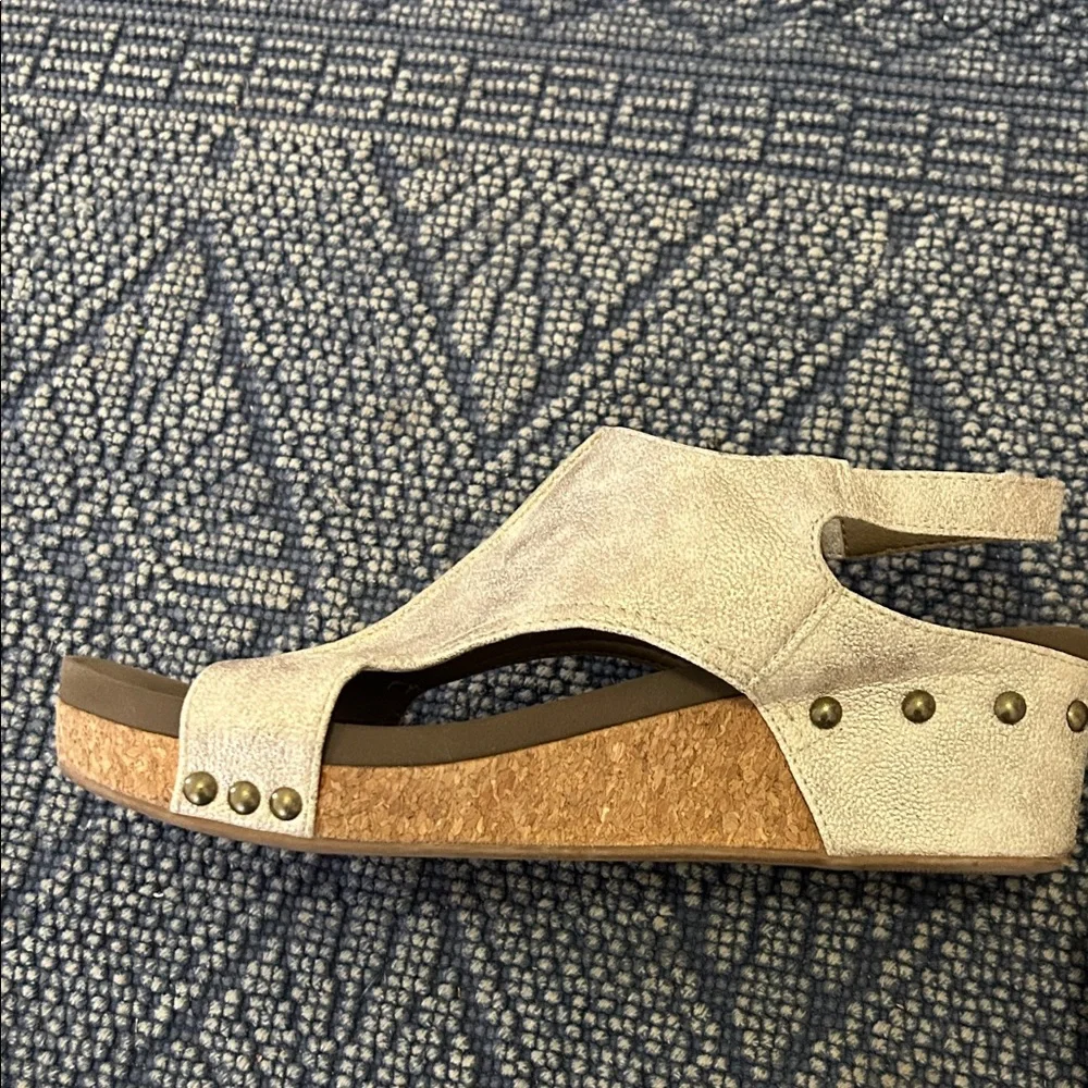 Boutique by Corkys Sandals Women’s 9 Metallic Gold Slingback Open Toe Minimal - Picture 4 of 13